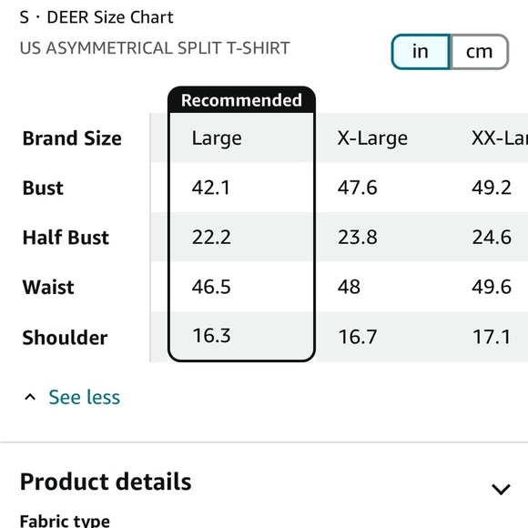 NWT asymmetrical crew neck, top size extra large - Picture 6 of 8